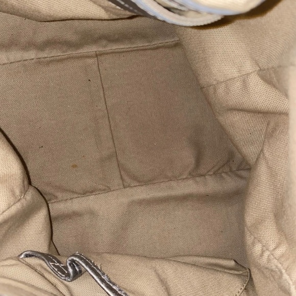 Authentic Pre-Owned Burberry Silver Leather Extra Large Ribbed Motorcycle Bag - Picture 13 of 16